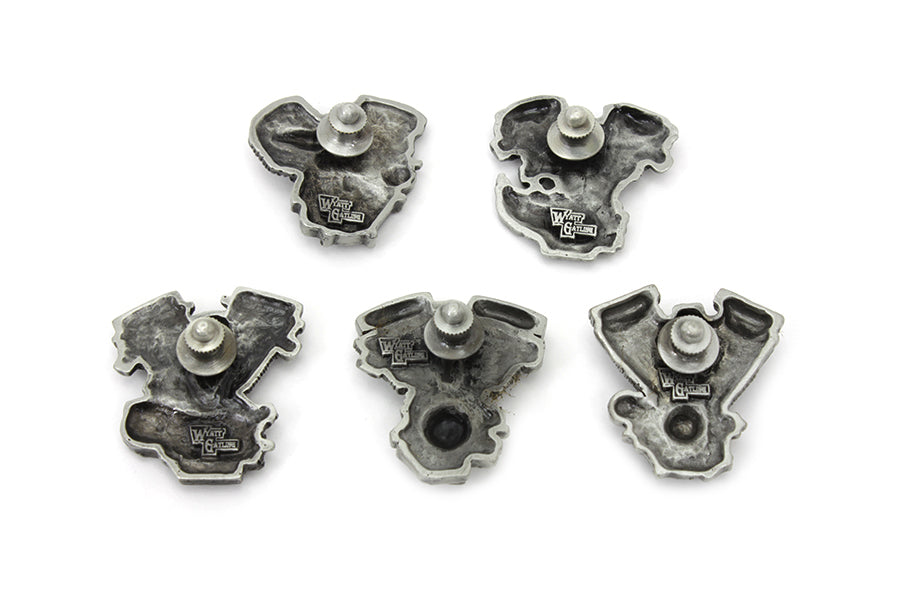Harley-Davidson Engine Lapel Pin Gift Set – 5 Piece Pewter Collection