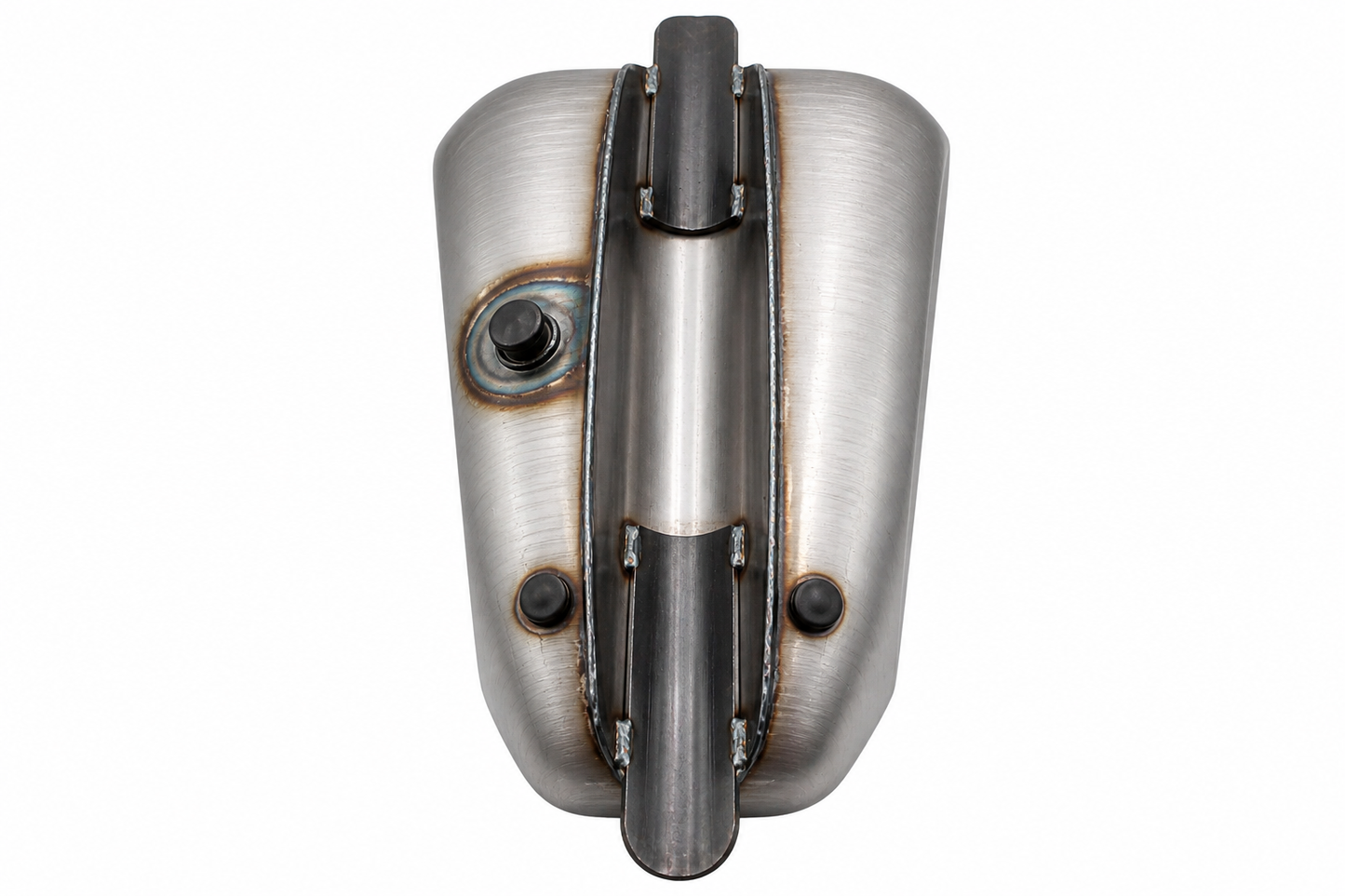 Dished Frisco Gas Tank – 3.1 Gallon – Raw Steel
