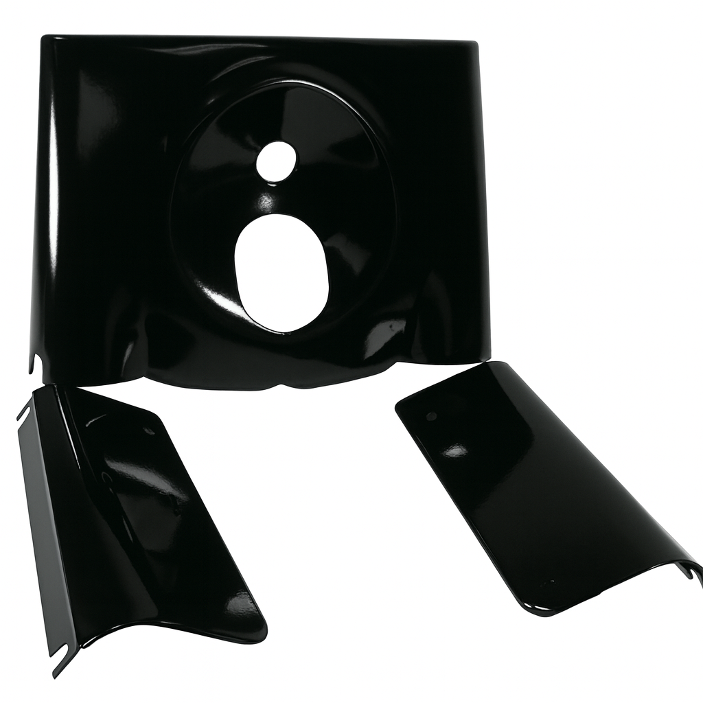 Smooth Headlight Housing Fork Panel FL Softail 1986/Later (Black)