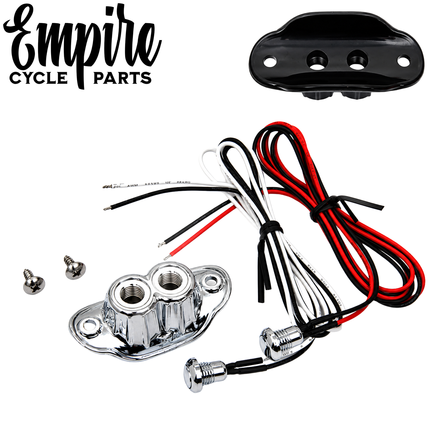 Dual Mini Button Handlebar Switch Kit – Billet Aluminum - Chrome Finish