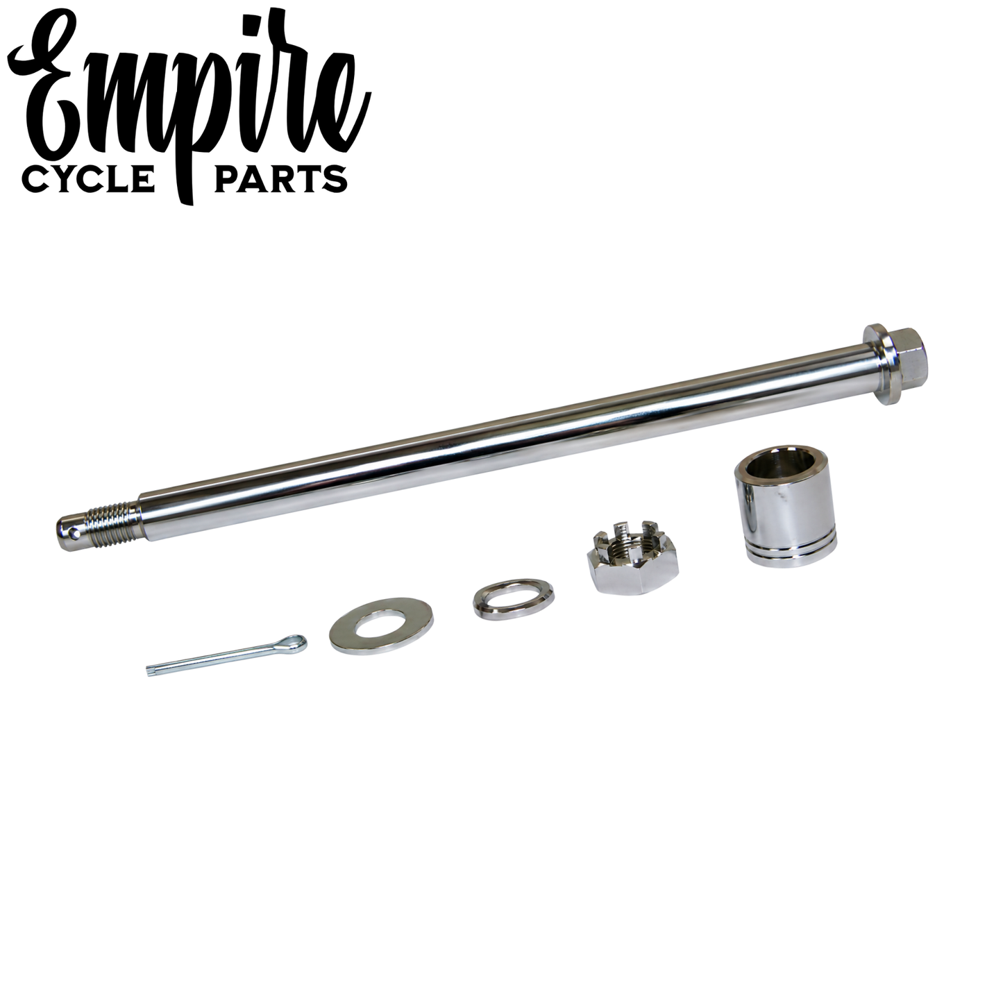 Chrome Rear Axle Kit with Hardware for Softail Models 1986-1999