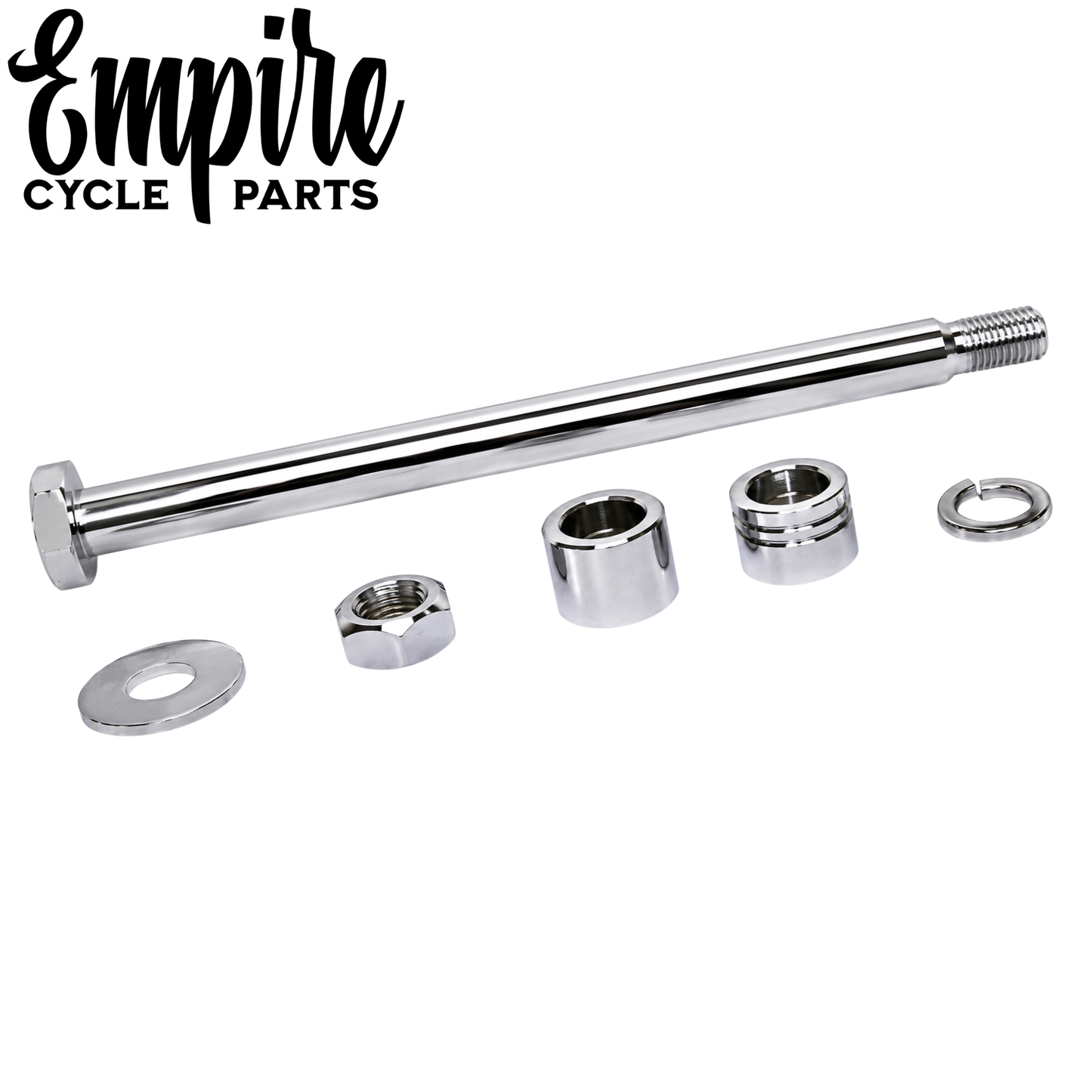Chrome Rear Axle Kit with Hardware for Sportster Models 1979-1999