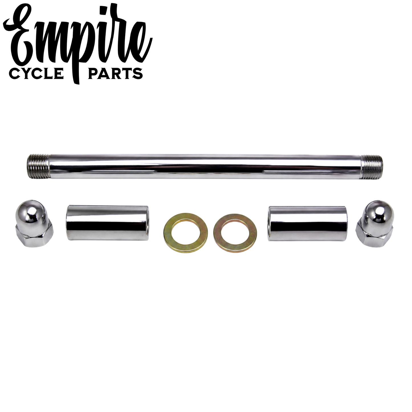 Chrome Wide Glide Springer Front Axle Kit 3/4" Axle