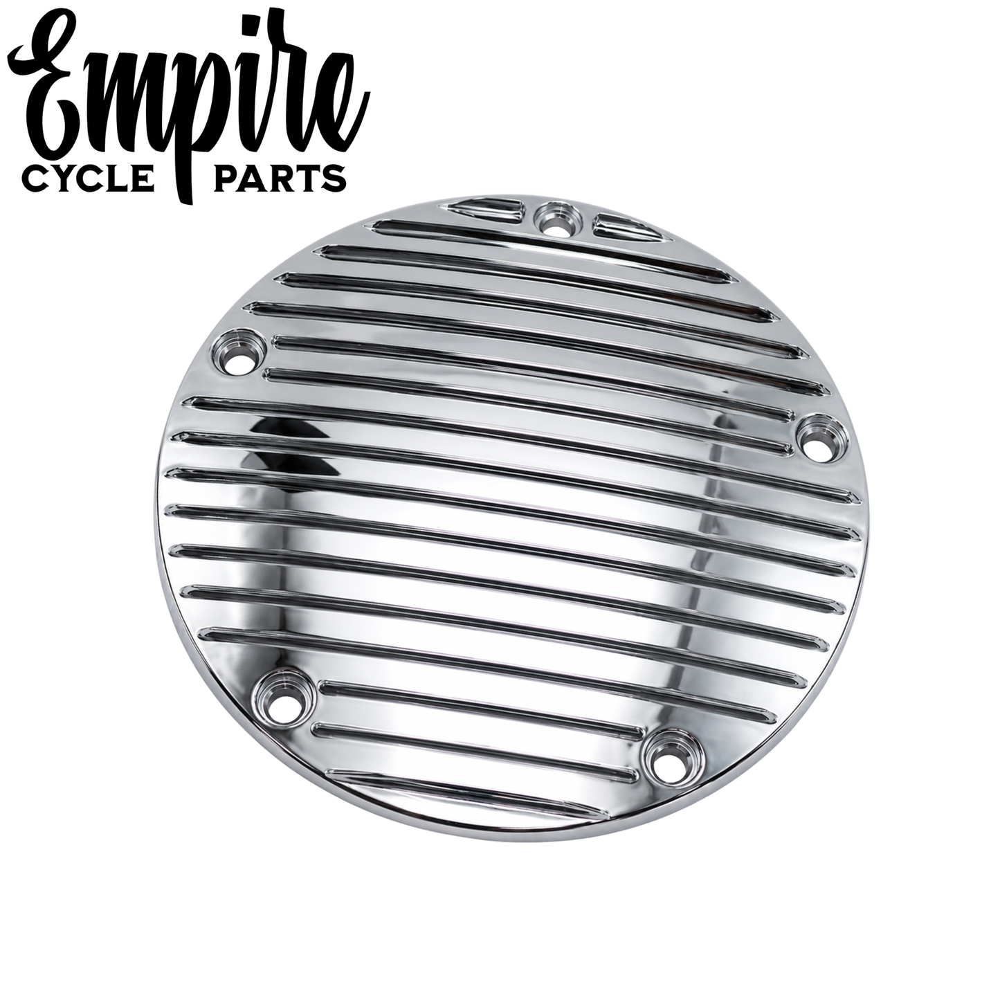 Chrome Finned 5-Hole Derby Cover for Twin Cam Models