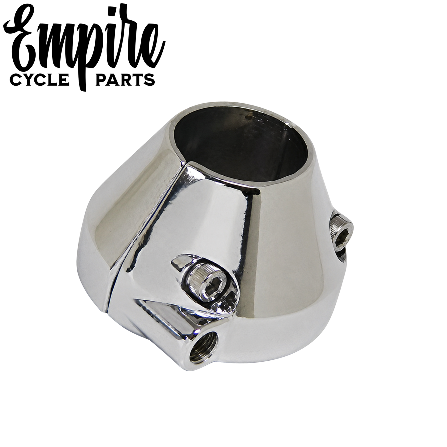Chrome Cone Style Throttle Housing Clamp for 1" Handlebars