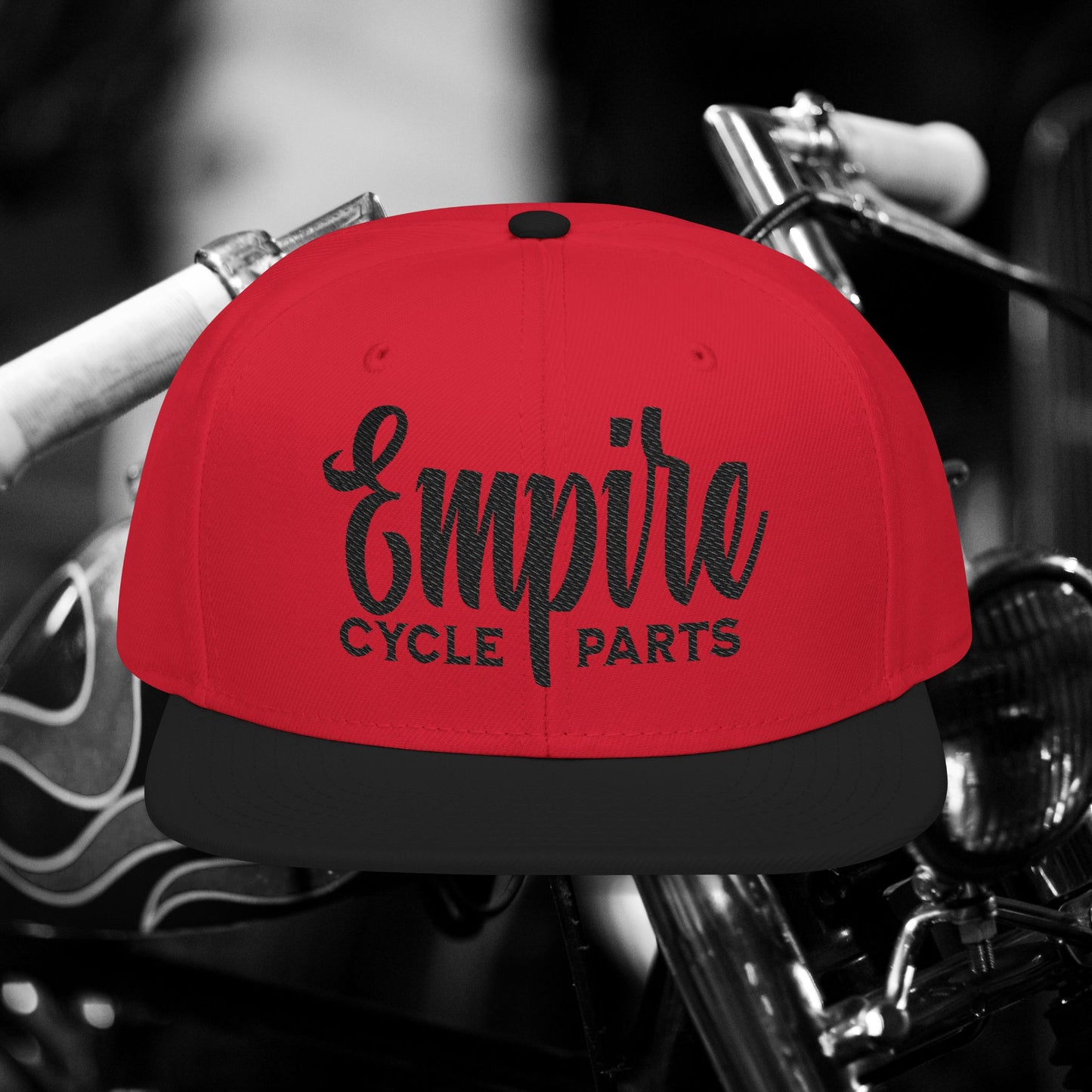 Empire Cycle Parts Embroidered Snapback Hat