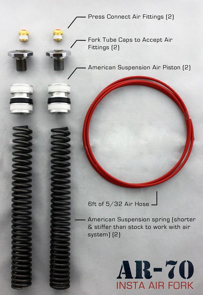 DIY Front Air Ride Kit Bagger 99-13 / Softail 84-17 41MM