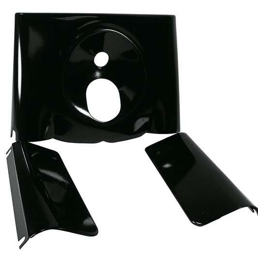 Smooth Headlight Housing Fork Panel FL Softail 1986/Later (Black)
