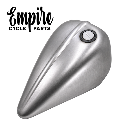 Bobbed Gas Tank – 2.3 Gallon – Raw Steel – Fits Softail 1984–1999