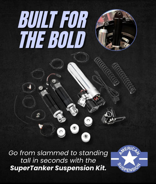 American Suspension RAM AIR™ Fast Up Front & Rear Air Ride Kit 2024-2025 Baggers (Non CVO Models)