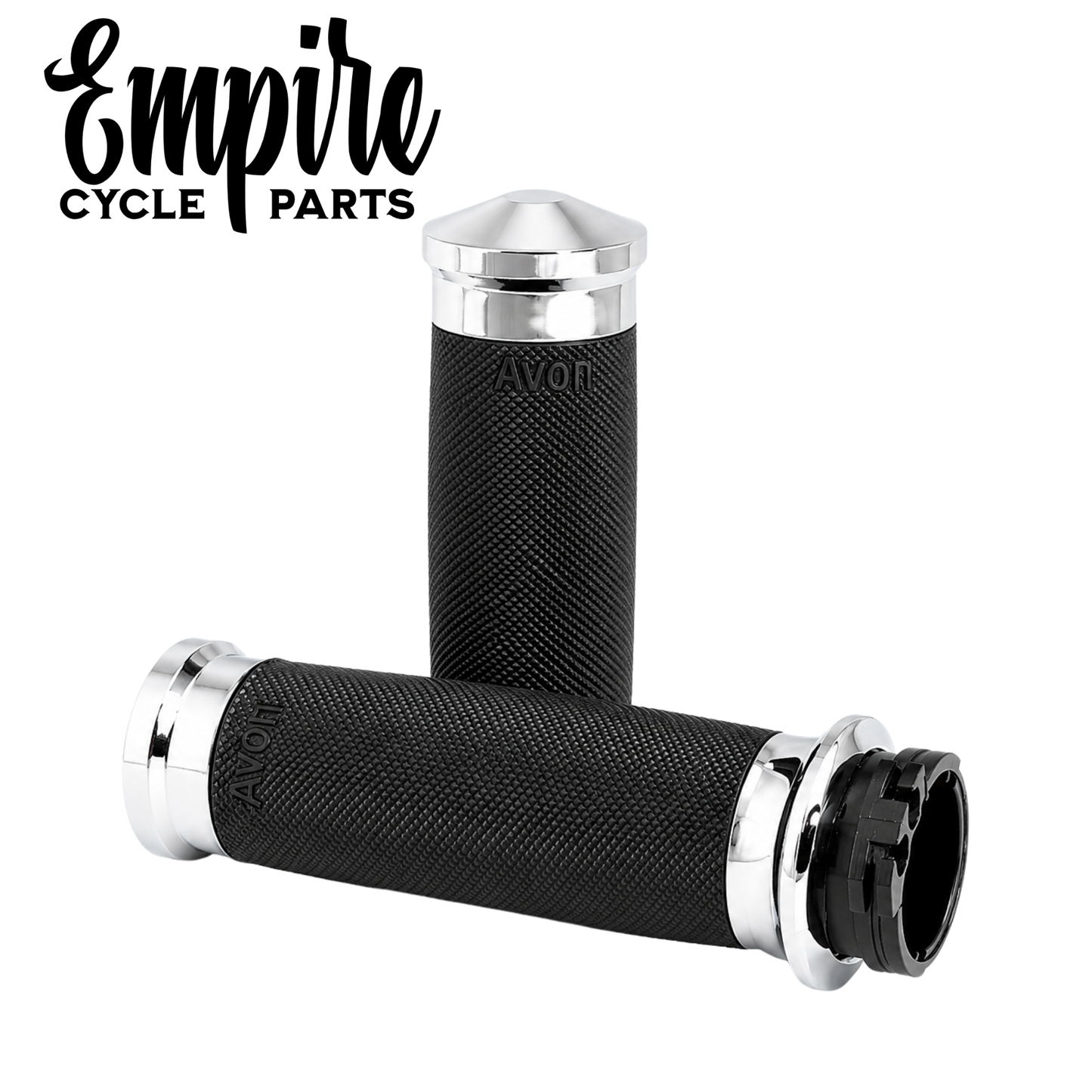 Avon Performance Grips – Custom Contour – Chrome– Cable Throttle