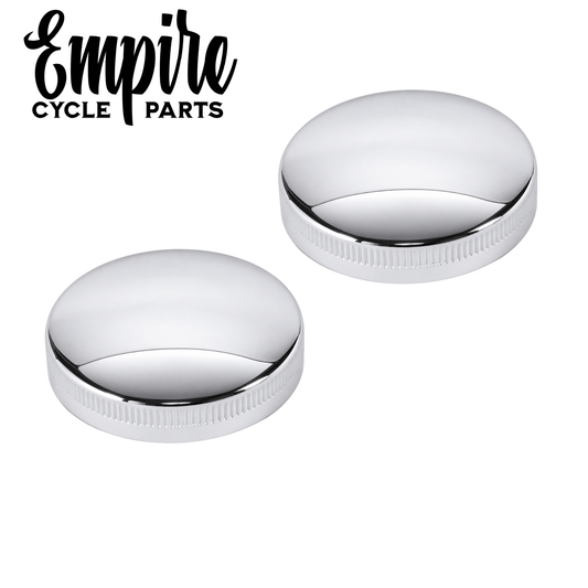 Chrome Bayonet Gas Cap Set – Vented & Non-Vented (Pair)