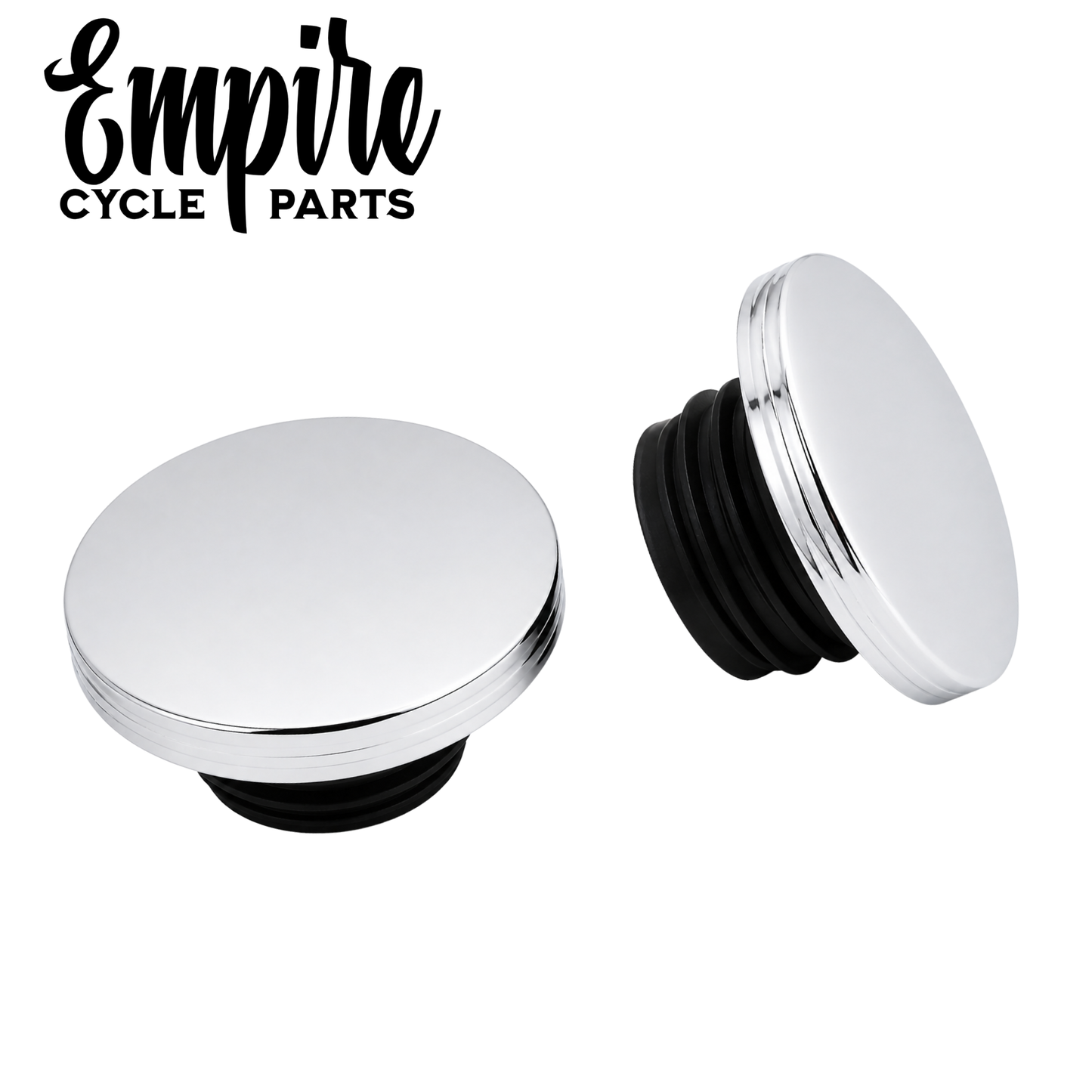 Chrome Gas Cap Set – Smooth Style – Big Twin & Sportster 1982+