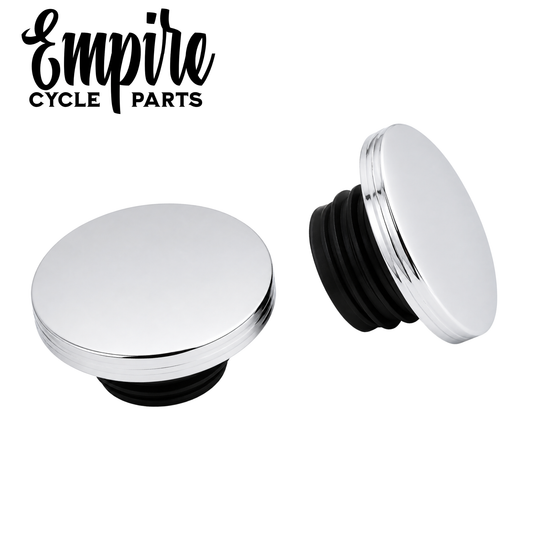 Chrome Gas Cap Set – Smooth Style – Big Twin & Sportster 1982+