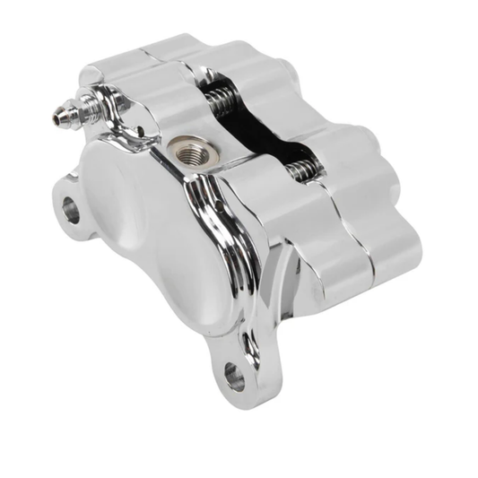 Hard Body 4 Piston Front Brake Caliper  84–99 Big Twins - Chrome