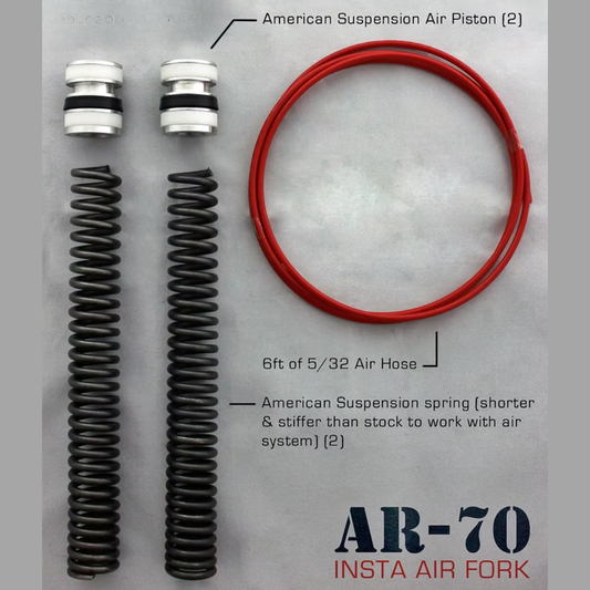 DIY Front Air Ride Kit Bagger 99-13 / Softail 84-17 41MM (Ported Inner Fork Tube Plug)