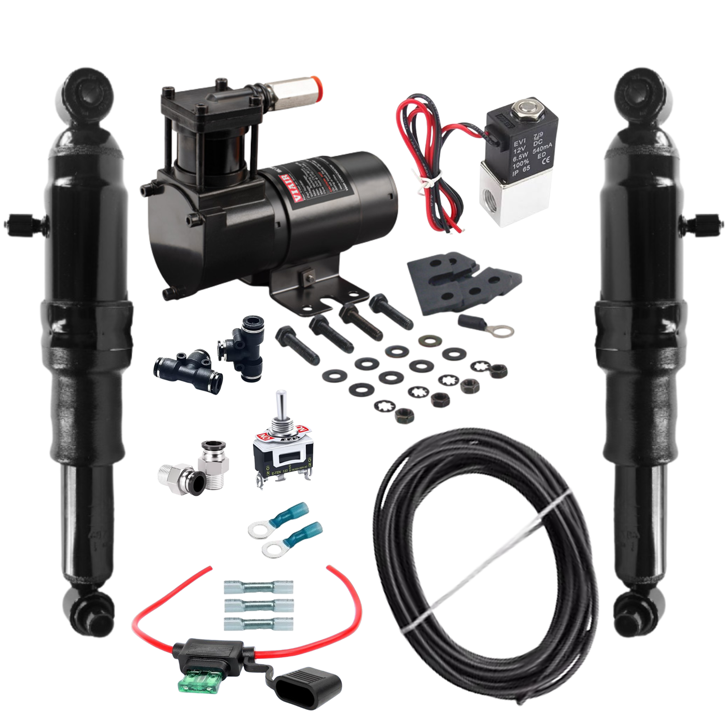 DIY Rear Air Ride Kit (1989–2025 Harley Bagger / Touring)