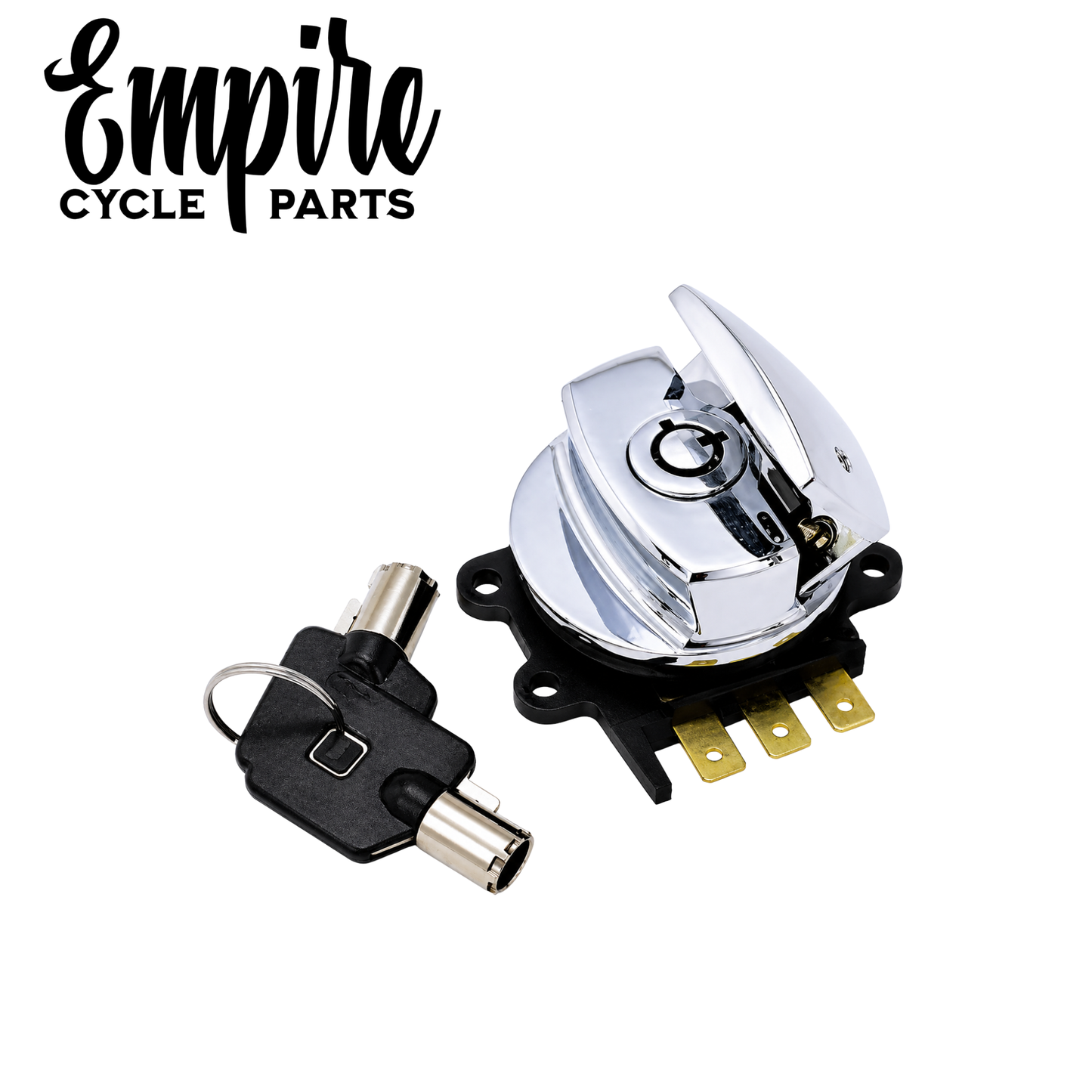 Chrome Ignition Switch – Replaces OEM # 71313-96A - Softail, FXDWG, FLHR