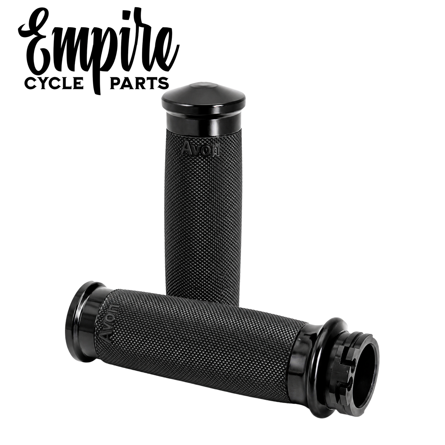 Avon Performance Grips – Custom Contour – Black Anodized – Cable Throttle