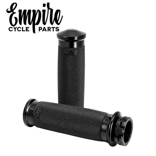 Avon Performance Grips – Custom Contour – Black Anodized – Cable Throttle
