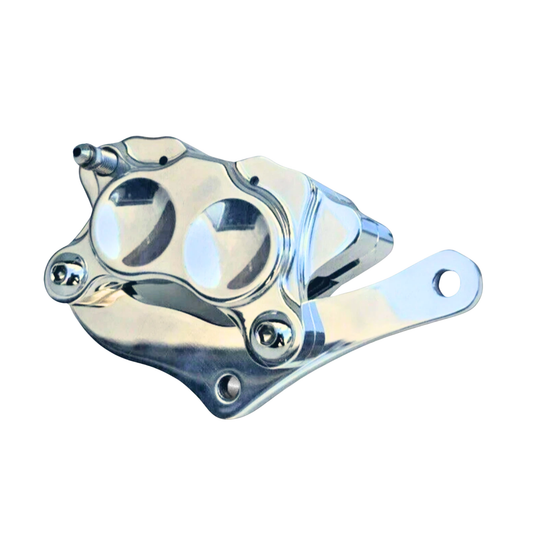 Hard Body 4 Piston Front Brake Caliper  84–99 Big Twins - Chrome
