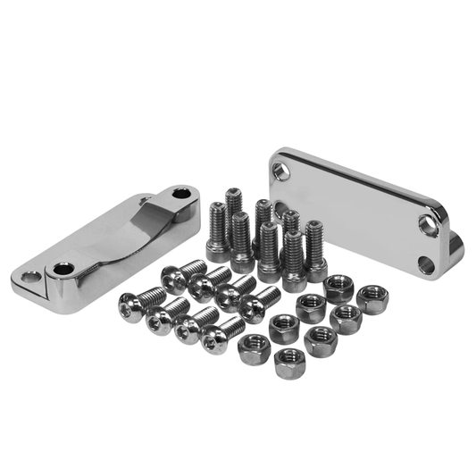 21" Wheel Fender Relocator Brackets – Chrome (Baggers 1996-Present)