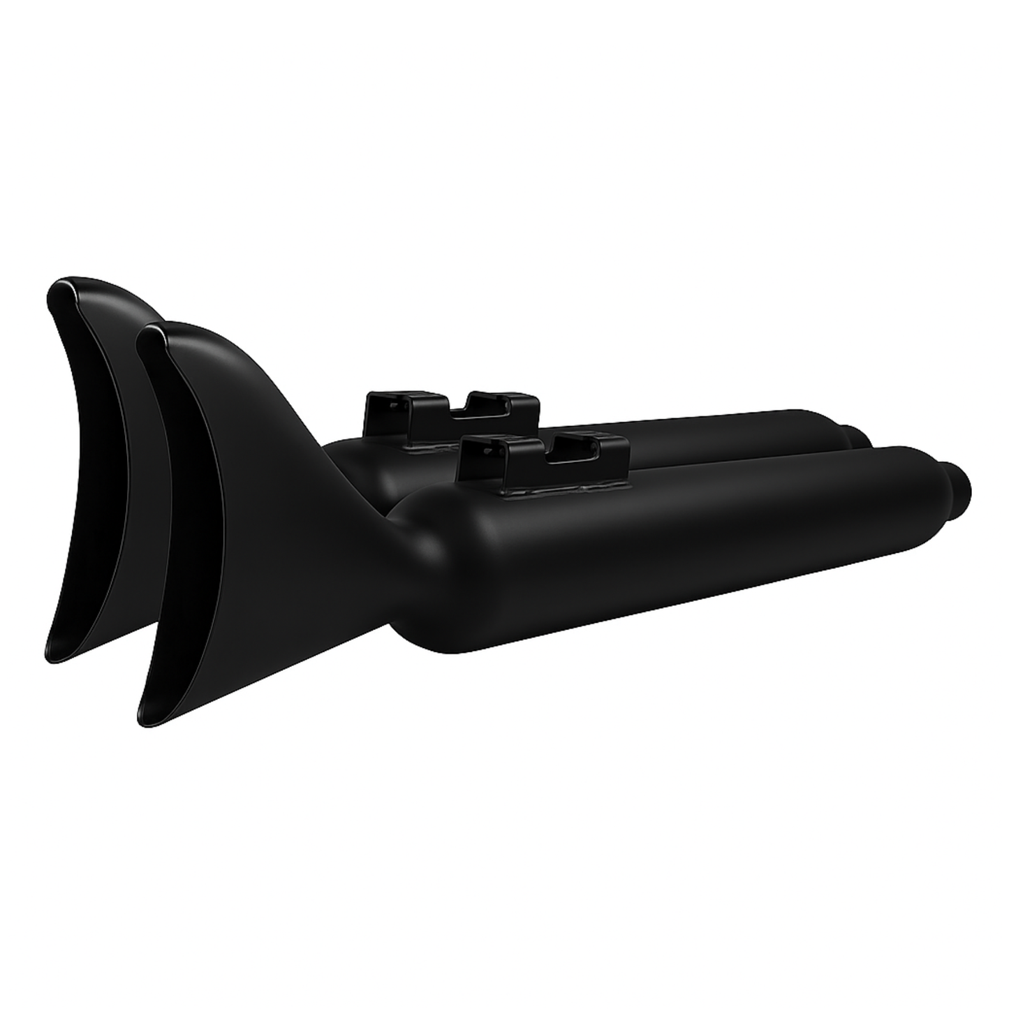 Bagger Touring Fishtail Mufflers – Black / Chrome Finish 1995-2016