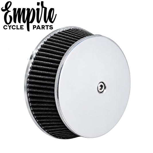 5-1/2" Chrome Domed Round Air Filter Cover for Stage 1 Air Cleaner Kits