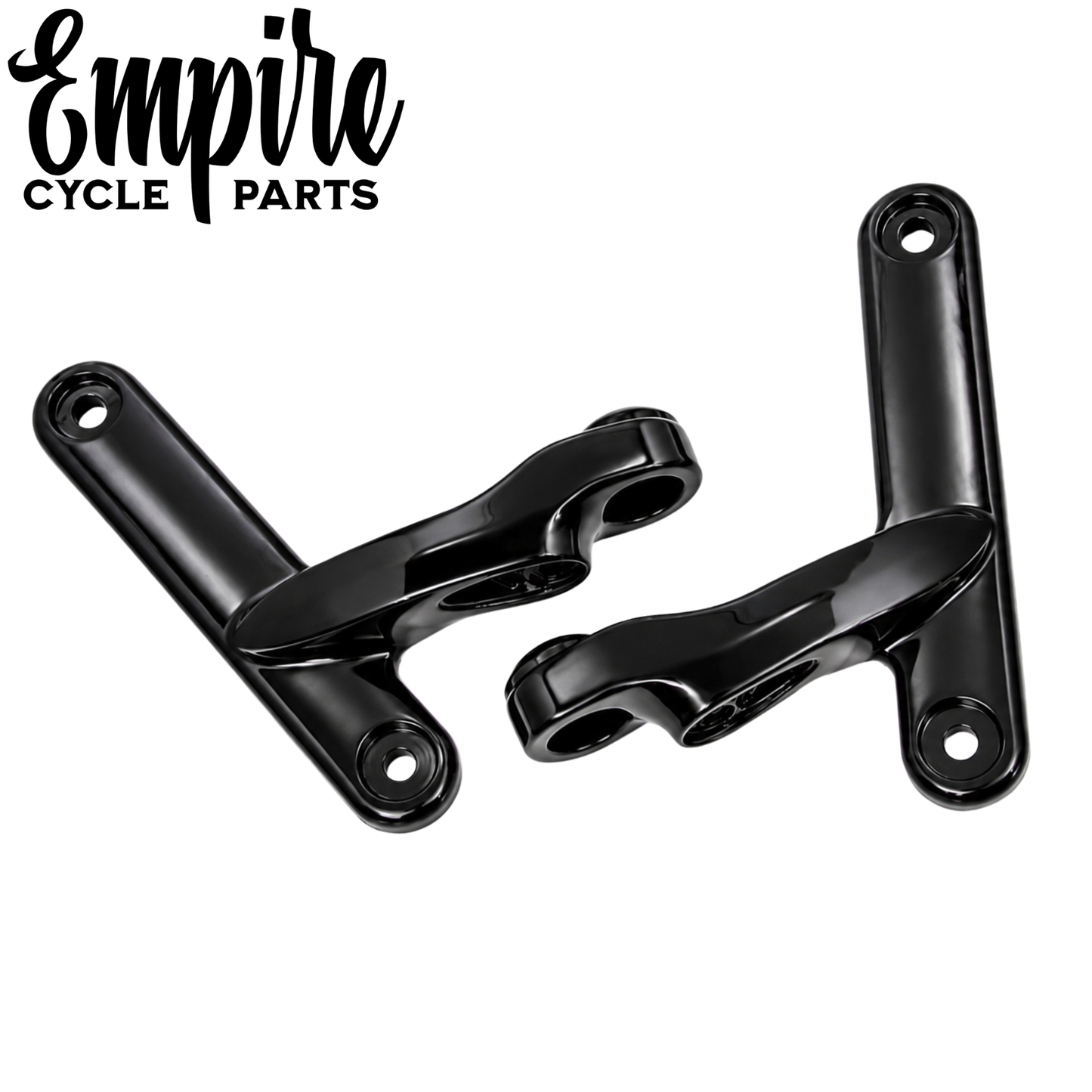 Black Spotlamp Bracket Set for Harley Touring Models 1997–2013