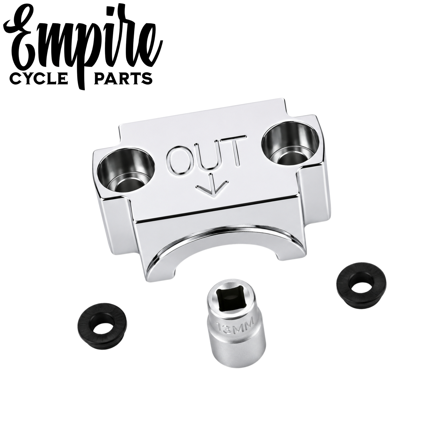 Chrome Fork Slider Cap – 1" Axle – 41mm Forks