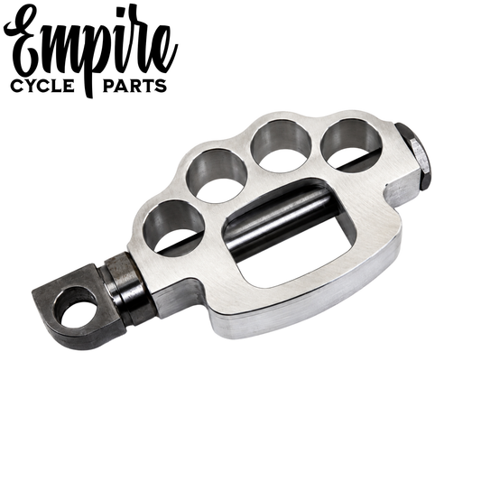 Brass Knuckle Style Kick Starter Pedal – Natural Alloy Finish