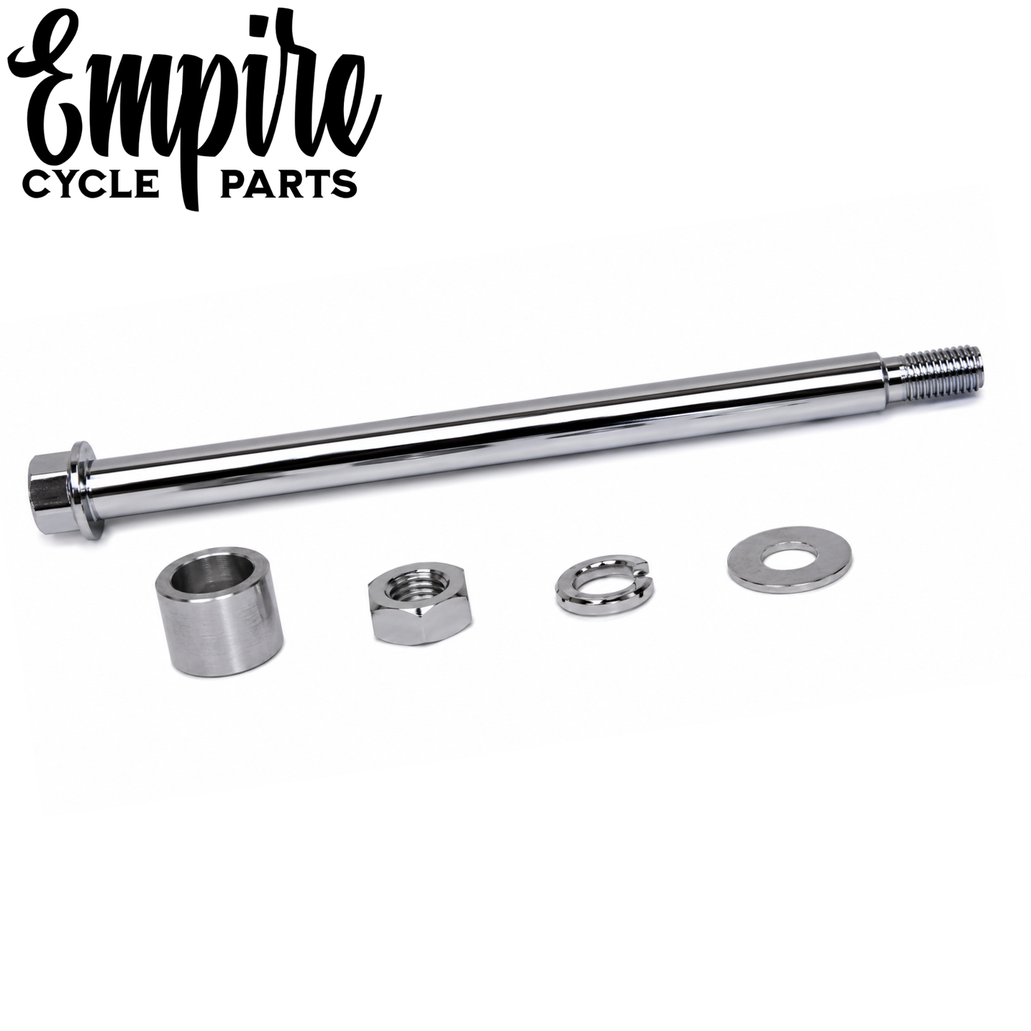 Chrome Rear Axle Kit with Hardware for FL & FX Models 1973-1985
