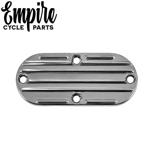 Chrome Finned Inspection Cover for Big Twin Models 1970-2006