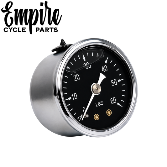 Liquid-Filled Oil Pressure Gauge – 60 PSI – 1-3/8" Face