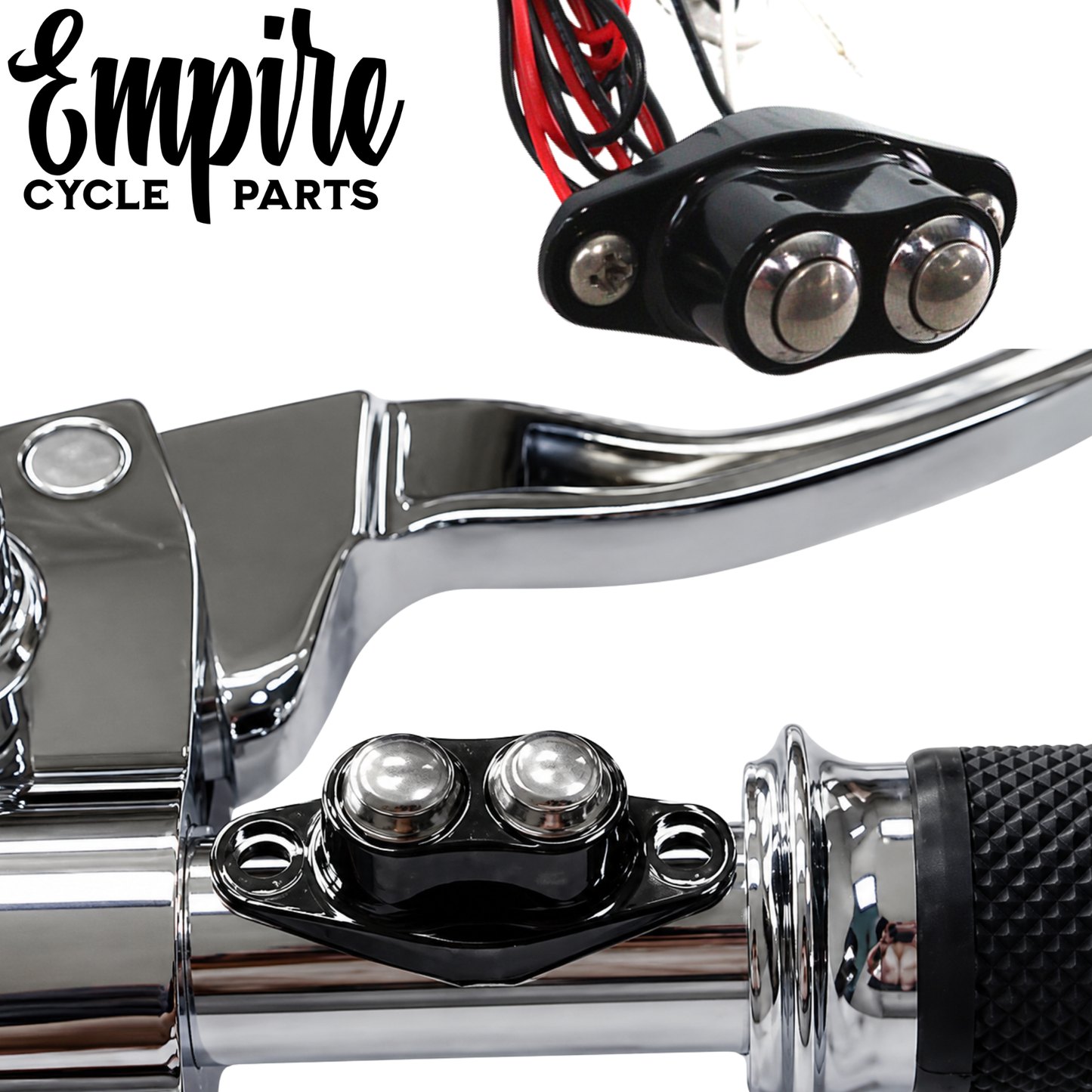 Black Dual Button Handlebar Switch Kit – Billet Aluminum