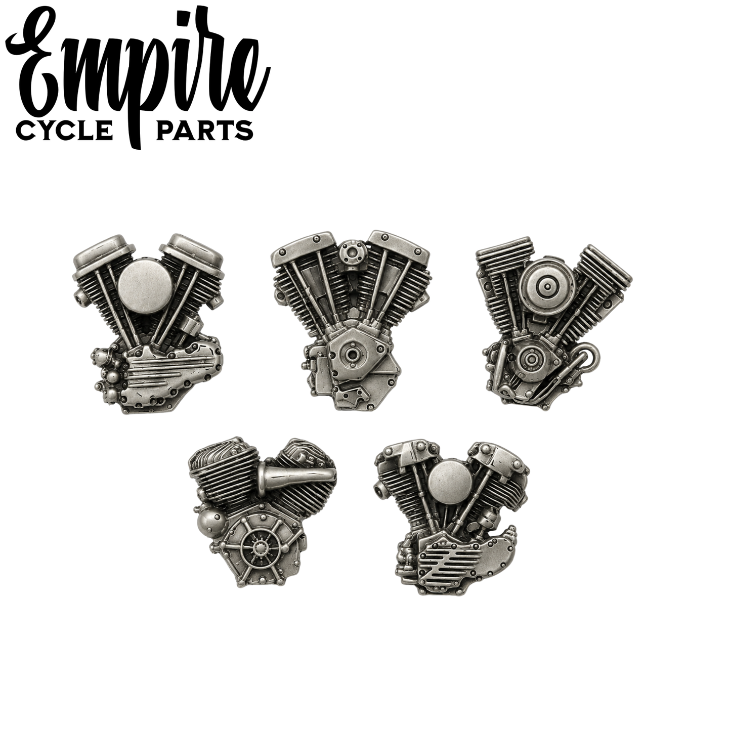 Harley-Davidson Engine Lapel Pin Gift Set – 5 Piece Pewter Collection