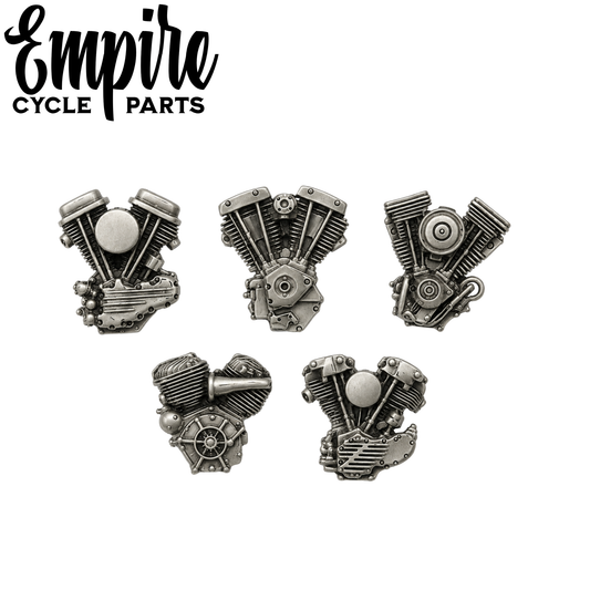 Harley-Davidson Engine Lapel Pin Gift Set – 5 Piece Pewter Collection