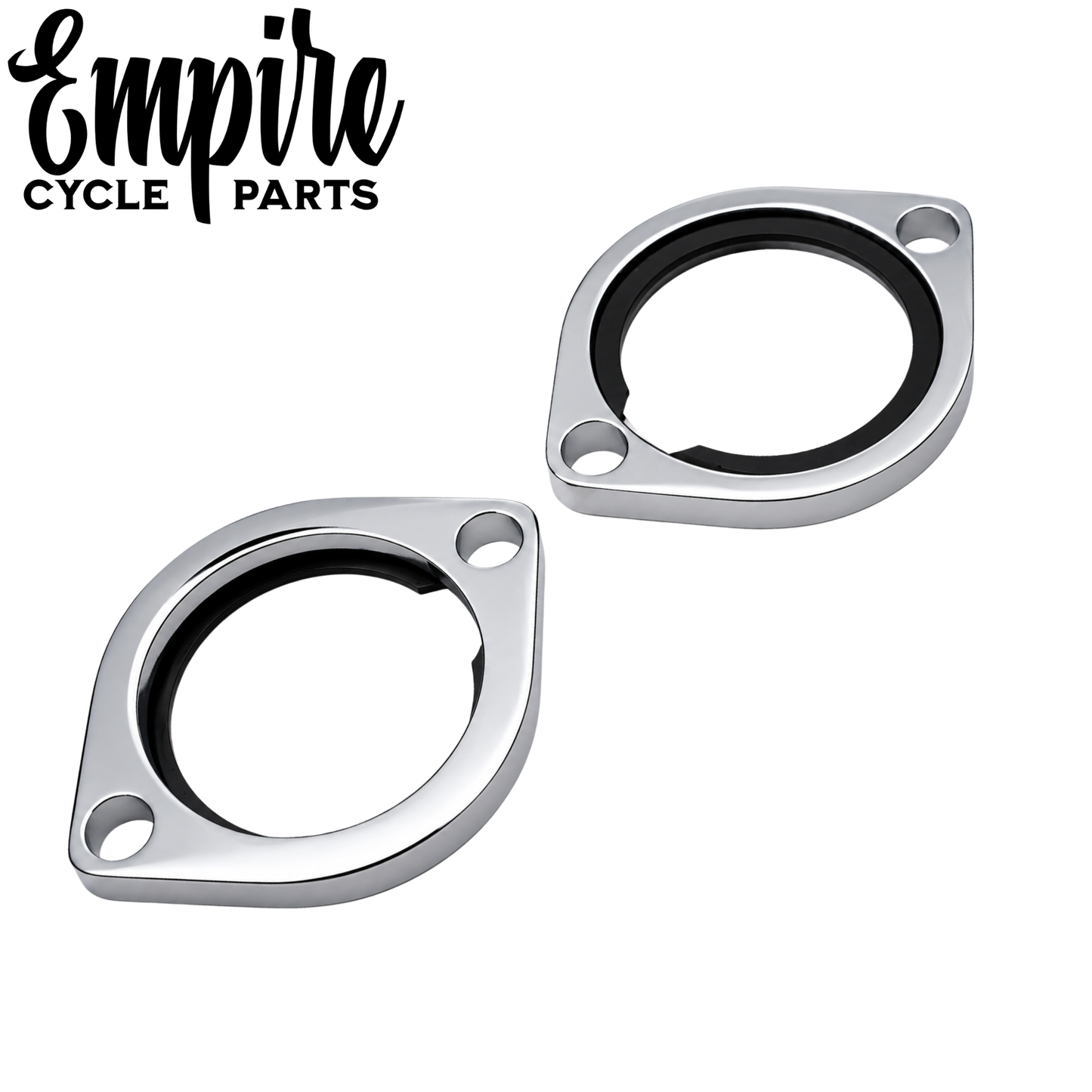 Chrome Exhaust Flange & Retainer Ring Kit for Big Twin & Sportster 1984–2017