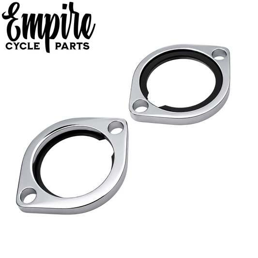 Chrome Exhaust Flange & Retainer Ring Kit for Big Twin & Sportster 1984–2017